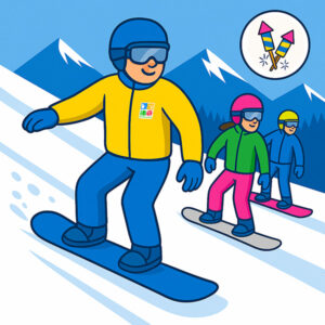Snowboard course New Year for teenagers