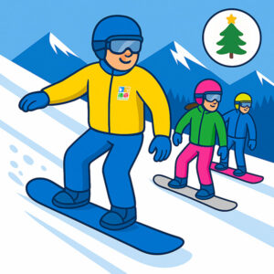 Snowboard course Christmas for teenagers