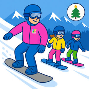 Snowboard course Christmas for children